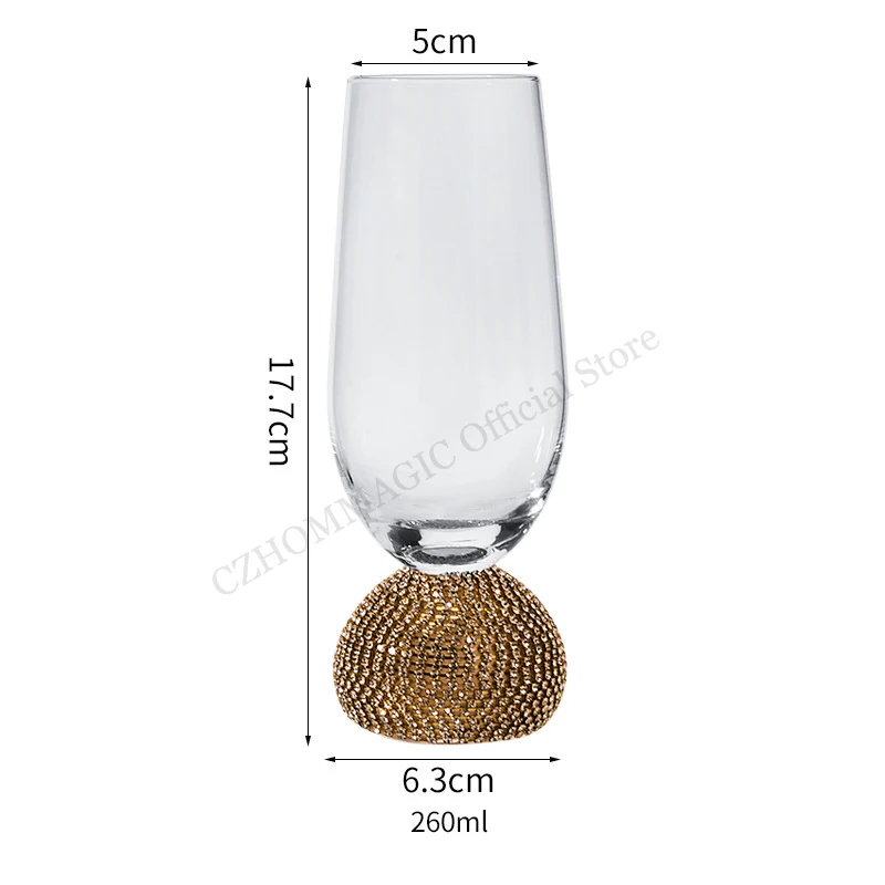 1Pcs Clear Champagne