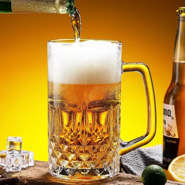 1000ml Large Capacity Drinking Utensils Classic Drinkware Craft Beer Glass Suitable for Bar Heat Resistant Tea Mug with Handle 3