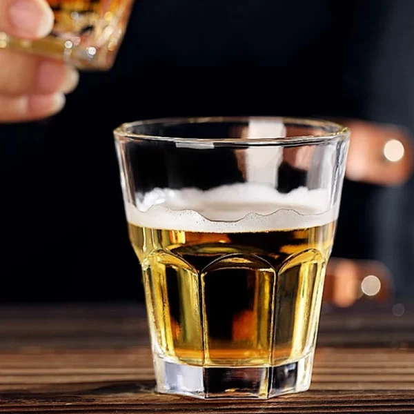 6pcs Set Beer Glasses Drinks Whiskey Wine Glass Cup Sets Creative Drinkware Gifts for Party Wedding Anniversary Transparent Cups 2