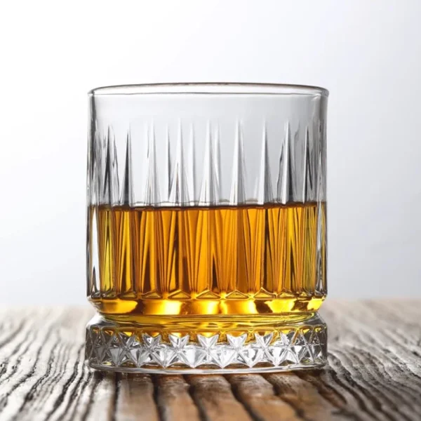 6pcs Set Diamond Painting Glass Spirits Cup Wine Glass Cup Whiskey Engraved Goblet Home Bar Drinkwares Transparent Wedding Gifts 5