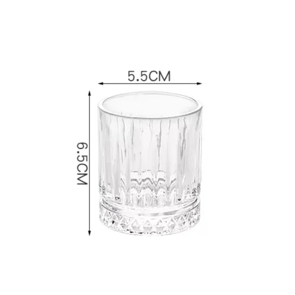 6pcs Set Diamond Painting Glass Spirits Cup Wine Glass Cup Whiskey Engraved Goblet Home Bar Drinkwares Transparent Wedding Gifts 6