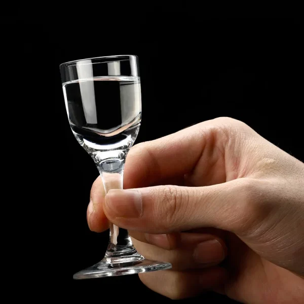 6pcs Set 25ml Classic Shot Glass Transparent Small Wine Cup Foreign Wine Spirits Vodka Mugs Household Liquor Goblet Drinkware 2