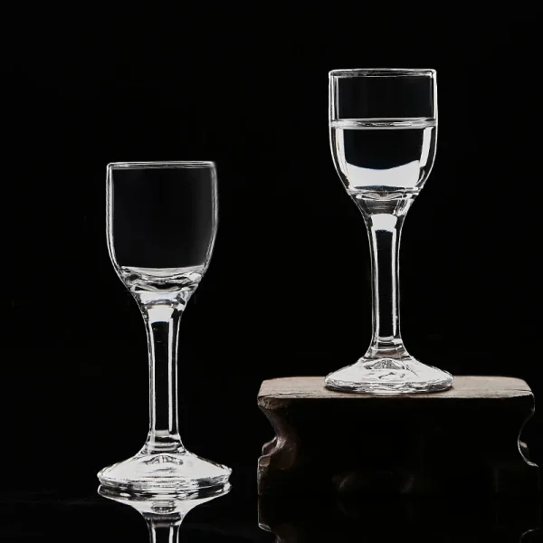 6pcs Set 25ml Classic Shot Glass Transparent Small Wine Cup Foreign Wine Spirits Vodka Mugs Household Liquor Goblet Drinkware 3
