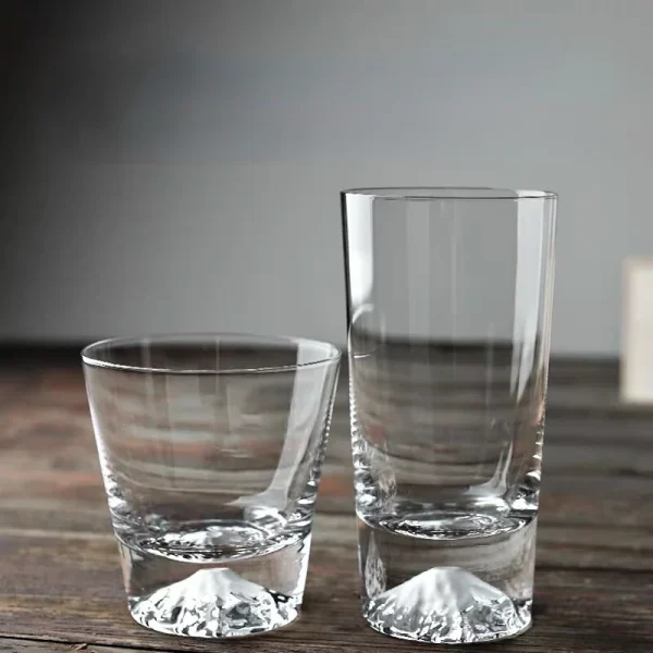 Glass Drinking Fuji Mountain Water Cup Glass Cups Ins Style Whiskey Snow Mountain Bottom Cup Volcano Mug Home Luxury Drinkware 3