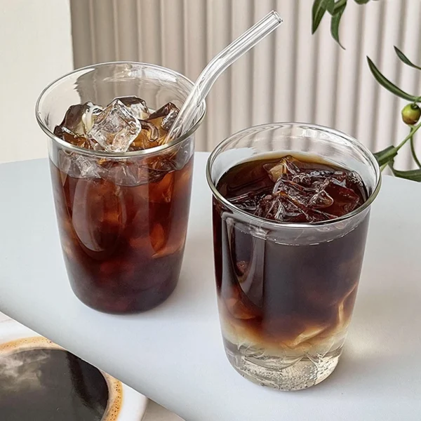 Glass Cup High Borosilicate Heat-resistant Latte Coffee Mug Cold Drinkware Water Cups Milk Beer Juice Tea Cup Whiskey Wine Glass 3