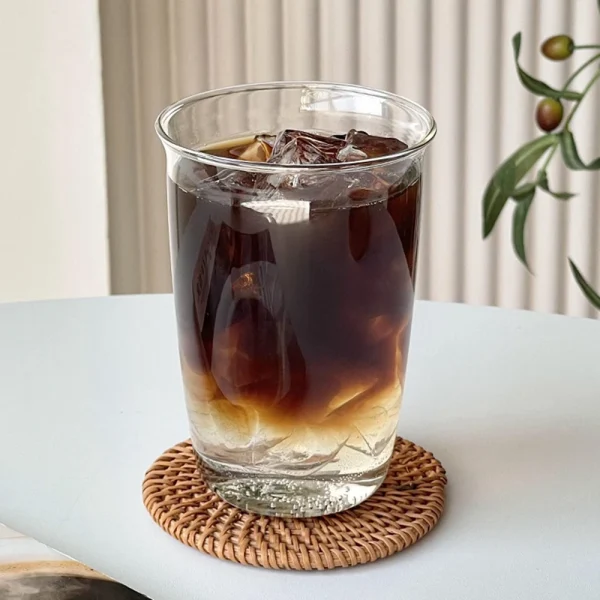 Glass Cup High Borosilicate Heat-resistant Latte Coffee Mug Cold Drinkware Water Cups Milk Beer Juice Tea Cup Whiskey Wine Glass 6