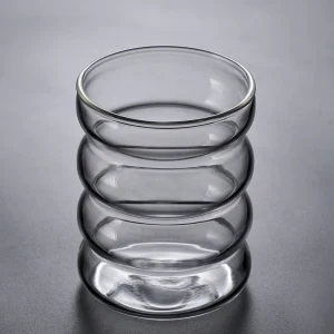 300ml Wave Shape Glass Cup Water Bottle Heat-resistant Beer Drinkware Tea Mug Coffee Juice Milk Tea Home Kitchen Supply 1