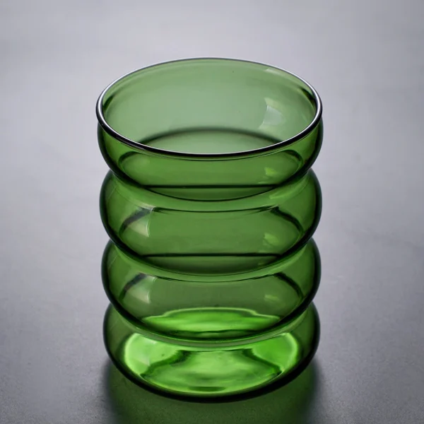 300ml Wave Shape Glass Cup Water Bottle Heat-resistant Beer Drinkware Tea Mug Coffee Juice Milk Tea Home Kitchen Supply 6