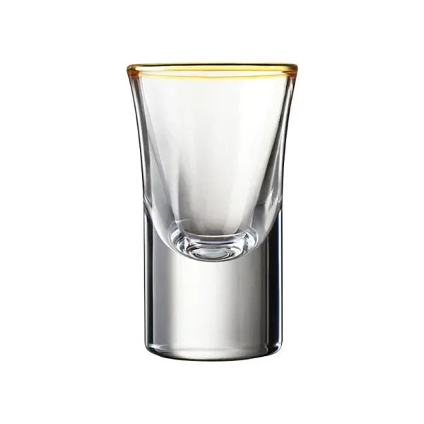 6pcs Glass Mini Capacity Golden Edge Shot Glass Cups Wine Glass Set Wine Cup Creative Gifts Transparent Drinkware Wine Dispenser 6