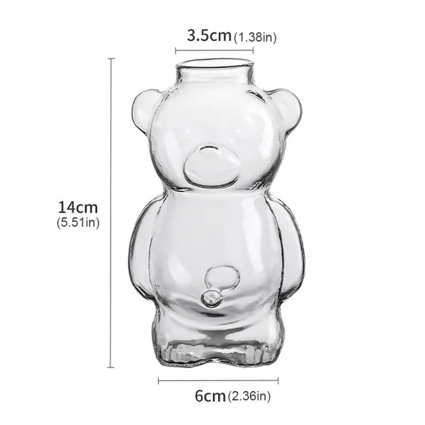 Bear Shaped Glass Cup Cute Bear Glass Cup Novelty Juice Glass Drinkware Beverage Glasses for Girlfriends Female Birthday Gift 5