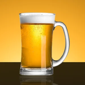 360ml Heat Resistant Tea Cup with Handle Classic Style Wheat Beer Glass Household Drinkware Transparent Juice Milk Water Mugs 1