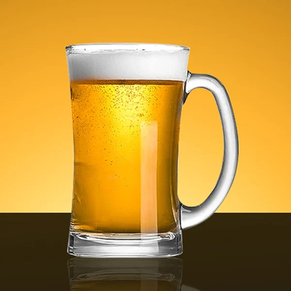 360ml Heat Resistant Tea Cup with Handle Classic Style Wheat Beer Glass Household Drinkware Transparent Juice Milk Water Mugs 1