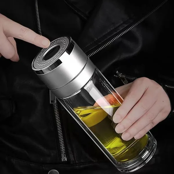 700ML Tea Water Bottle High Borosilicate Glass Double Layer Tea Water Cup Infuser Tumbler Drinkware Water Bottle With Tea Filter 4