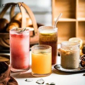 Glass Cup High Borosilicate Heat-resistant Latte Coffee Mug Cold Drinkware Water Cups Milk Beer Juice Tea Cup Whiskey Wine Glass 1