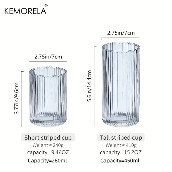Glass Cup High Borosilicate Heat-resistant Latte Coffee Mug Cold Drinkware Water Cups Milk Beer Juice Tea Cup Whiskey Wine Glass 3
