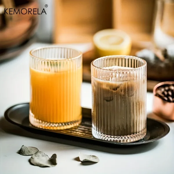 Glass Cup High Borosilicate Heat-resistant Latte Coffee Mug Cold Drinkware Water Cups Milk Beer Juice Tea Cup Whiskey Wine Glass 4