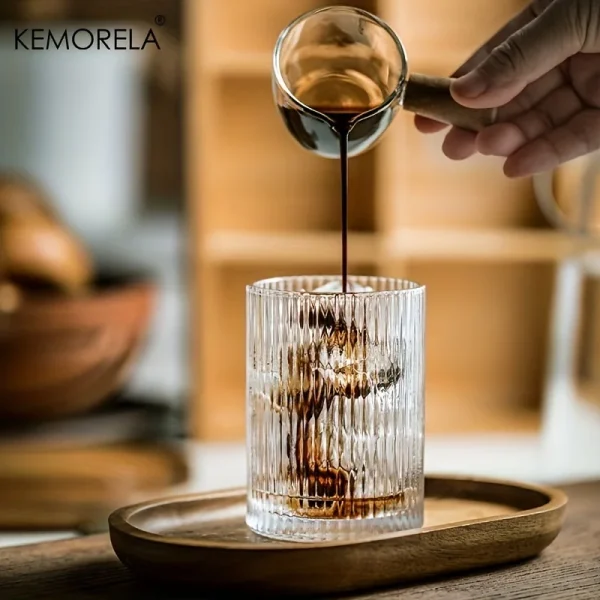 Glass Cup High Borosilicate Heat-resistant Latte Coffee Mug Cold Drinkware Water Cups Milk Beer Juice Tea Cup Whiskey Wine Glass 6