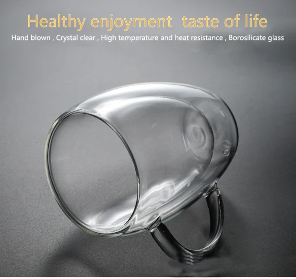 150/250/350/450ml Heat Resistant Double Wall Coffee Cup Transparent Glass Whiskey Tea Milk Cups Cold Beverage Wine Mug Drinkware 3