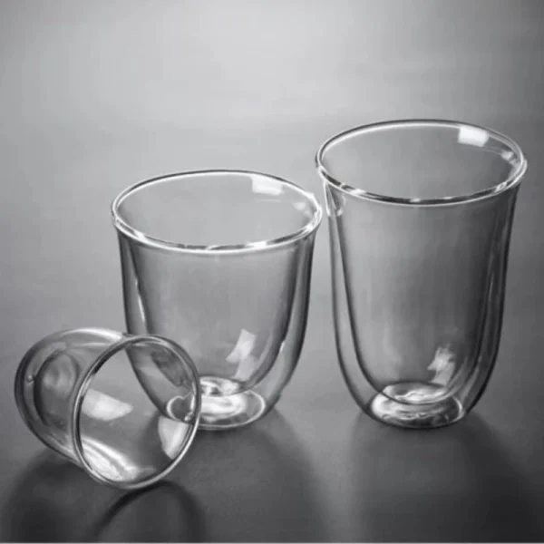 2pcs 80/150/220ml Double Wall Coffee Cup Heat Insulation Glass Cup Beer Milk Water Cups Transparent Cup Glass Drinkware Mug 6
