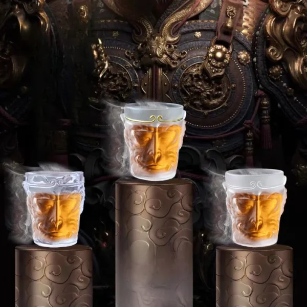 120ml Monkey King Whiskey Glasses Black Myth Wukong Crystal Glass Cup Creative Sun Wukong Kung Fu Tea Cup Home Drinkware 1
