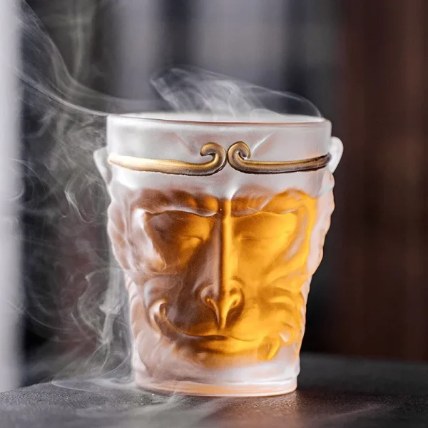120ml Monkey King Whiskey Glasses Black Myth Wukong Crystal Glass Cup Creative Sun Wukong Kung Fu Tea Cup Home Drinkware 3