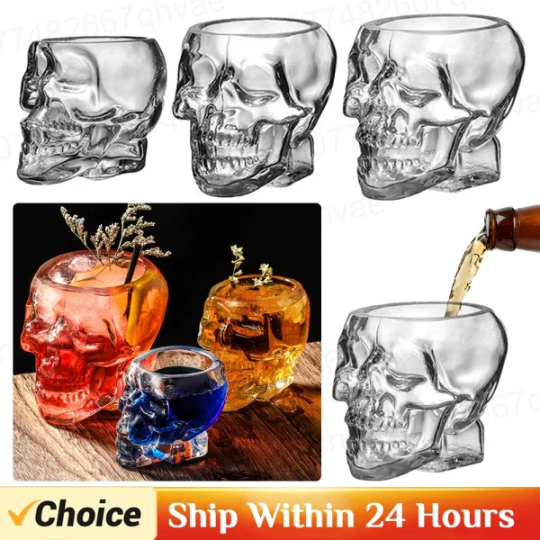 Bones Armor Warrior Skull Designed Wine Glass Cup Mug Gothic Drinking Skull Cup for Home Barware Whiskey Wine Water Drinkware 1