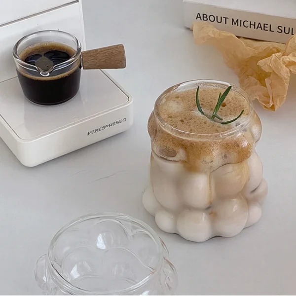 Heat Resistant Glass Coffee Mug Milk Cup Glass Drinking Glasses Breakfast Cup Househood Water Glass Drinkware Lover Creativity 4