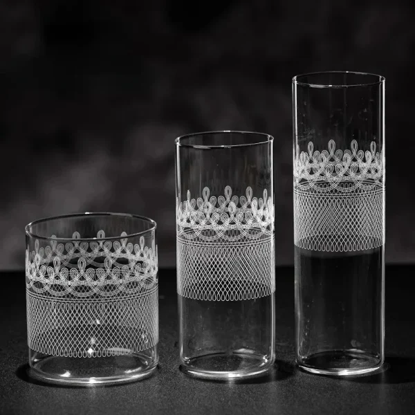 Japanese Style Cocktail Glasses Cups,Ultra Thin Etched Collins Cup, Classic Whisky Glass Cup,Drinkware For Party Bar,Water Tools 1