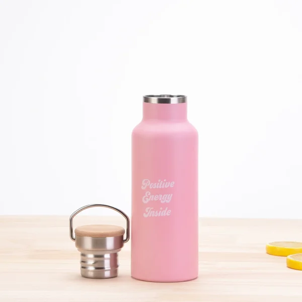 500ML Sports THERMOS CUP With Handle,Bamboo Lid,Printed Drinkware,Stainless steel Vacuum Flasks,Camping And Gym Water Bottle 3
