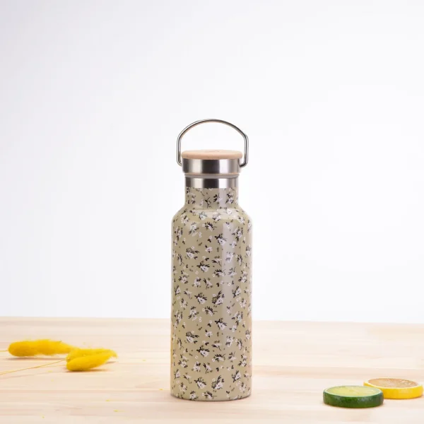 500ML Sports THERMOS CUP With Handle,Bamboo Lid,Printed Drinkware,Stainless steel Vacuum Flasks,Camping And Gym Water Bottle 6