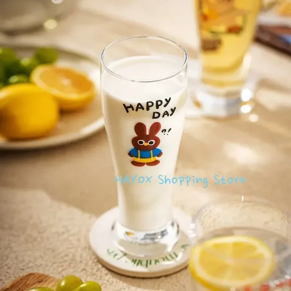 Panda Wheat Beer Cup 450ml Glass Personality Craft Beer Mugs Cute Animal Crystal Cup Juice Tumbler Drinkware Home Bar Supplies 4