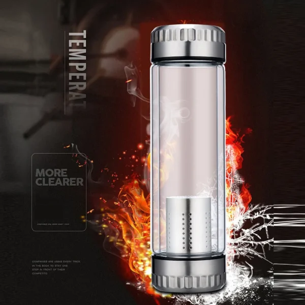 300/400ML Tea Water Bottle Portable Glass Double Wall Tea Water Cup Infuser Tumbler Drinkware Water Bottle With Tea Filter 6