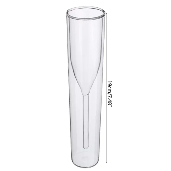 2pcs Champagne Flute Glass Double Wall Glasses Goblet Cocktails Cup Wedding Party Bar Club Creative Drinkware Birthday Dropship 6