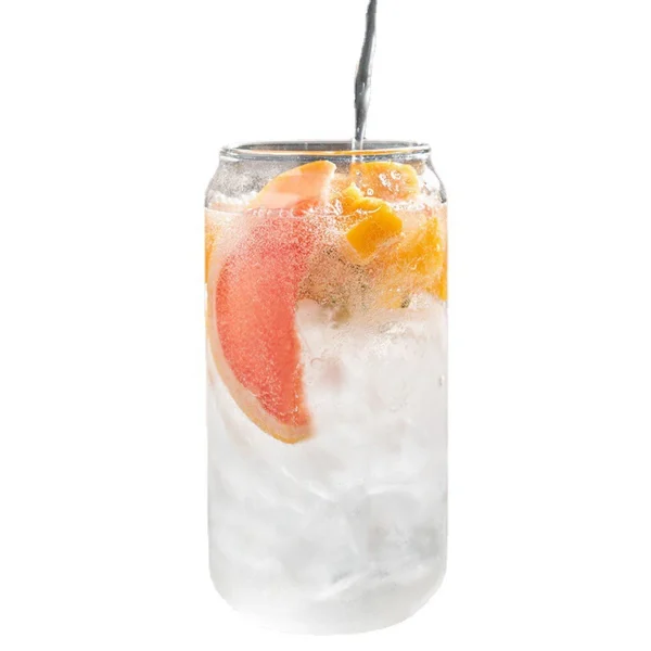 12/16 Oz Can Shaped Beer Glass Drinking Cups Can Shaped Glasses Classic Can Glasses for Soda Cold Brew Coffee Bar Drinkware 6