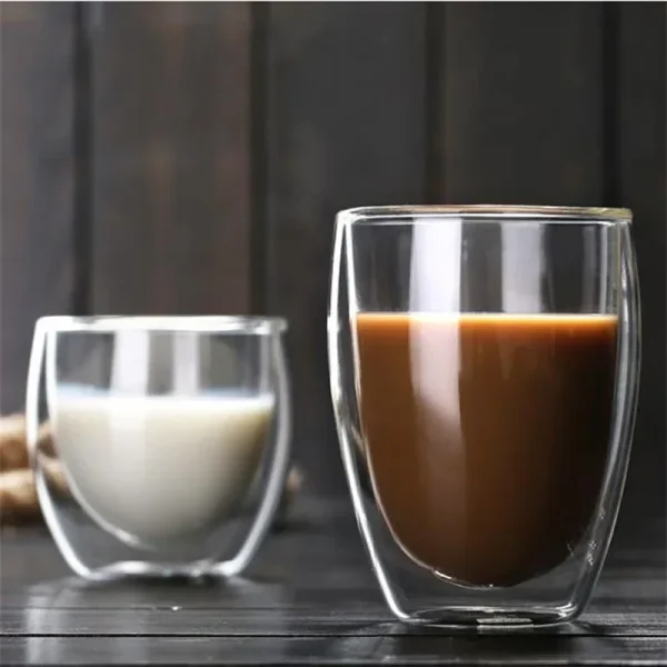 5 Sizes Double Wall Insulated Glass Cup Clear Espresso Coffee Mugs Handmade Beer Mug Tea Milk glass Whiskey Glass Cups Drinkware 5