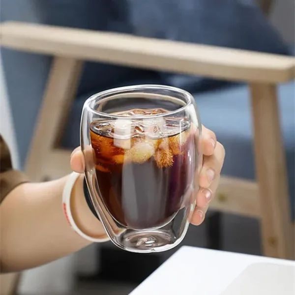 5 Sizes Double Wall Insulated Glass Cup Clear Espresso Coffee Mugs Handmade Beer Mug Tea Milk glass Whiskey Glass Cups Drinkware 6