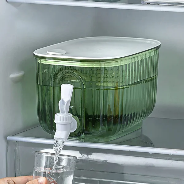 Cold Water Bottle Tea Pots Dispenser Jug Fountain with Faucet Kettle Juice Pitcher Pot for Drink Drinkware Plastic Fridge Can 1