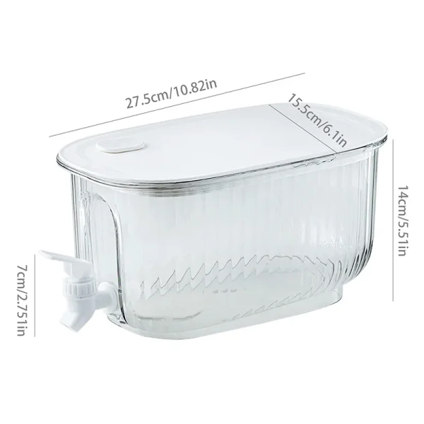 Cold Water Bottle Tea Pots Dispenser Jug Fountain with Faucet Kettle Juice Pitcher Pot for Drink Drinkware Plastic Fridge Can 4