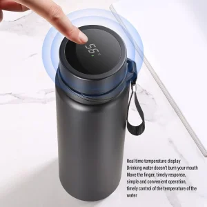 1000ml Stainless Steel Insulated Water Bottle, Keeps Drinks Hot or Cold for Hours with Lid Intelligent Water Cup Drinkware 1