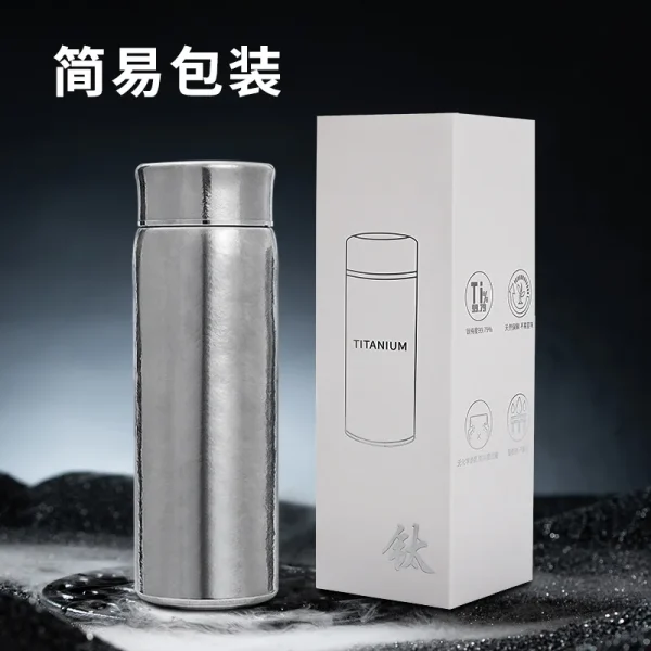 300ml Thermos Cup With Filter,Double Layer Pure Titanium Vacuum Flasks,High-end Gift Drinkware,Portable Outdoor Water Bottle 6