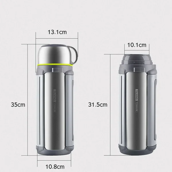 TiLiving-Pure TitaniumThermos Kettle/Pot,1.8L Large Capacity Double Layer Vacuum Drinkware,Travel Vacuum Flasks,Hot Water Bottle 2