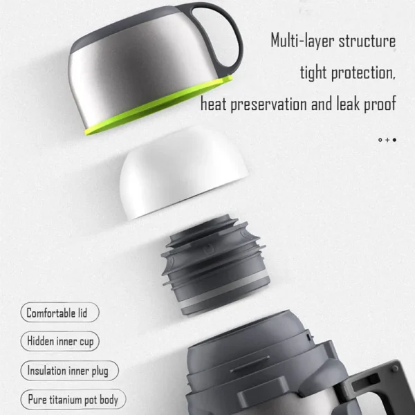 TiLiving-Pure TitaniumThermos Kettle/Pot,1.8L Large Capacity Double Layer Vacuum Drinkware,Travel Vacuum Flasks,Hot Water Bottle 4