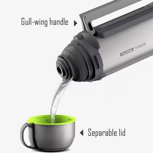 TiLiving-Pure TitaniumThermos Kettle/Pot,1.8L Large Capacity Double Layer Vacuum Drinkware,Travel Vacuum Flasks,Hot Water Bottle 5