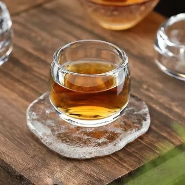 Thickened Insulated Whiskey Glass Cup Clear Espresso Coffee Mugs Handmade Beer Wine Mug Chinese Tea Glass Small Cups Drinkware 6