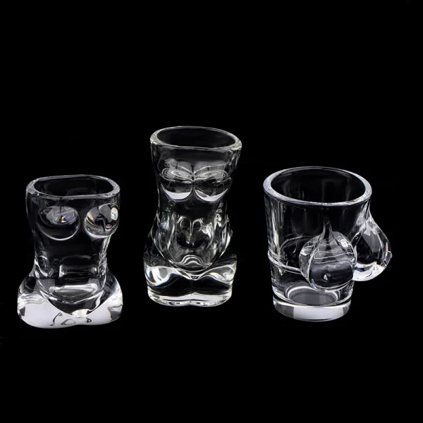 1PC New Unique Beer Cup Funny Men Women Body Shaped Transparent Wine Glass Bar Drinkware Cocktail Mug Coffee Juice Teacup 1