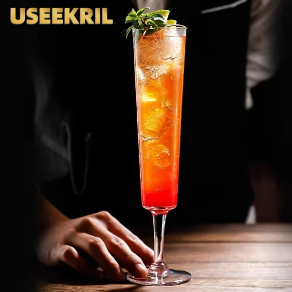 Creative Cocktail Glasses Cup Small Capacity Cold Drink Cups Milkshake Juice Long Drink Cup Champagne Glass Cups Drinkware Tools 1