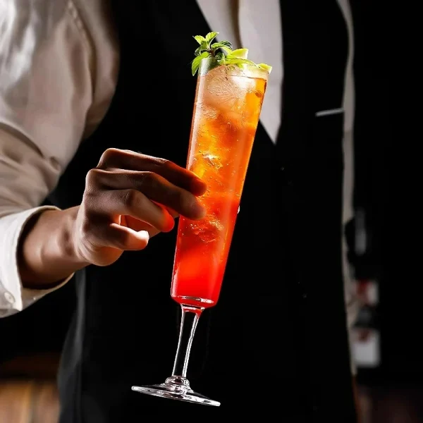Creative Cocktail Glasses Cup Small Capacity Cold Drink Cups Milkshake Juice Long Drink Cup Champagne Glass Cups Drinkware Tools 2