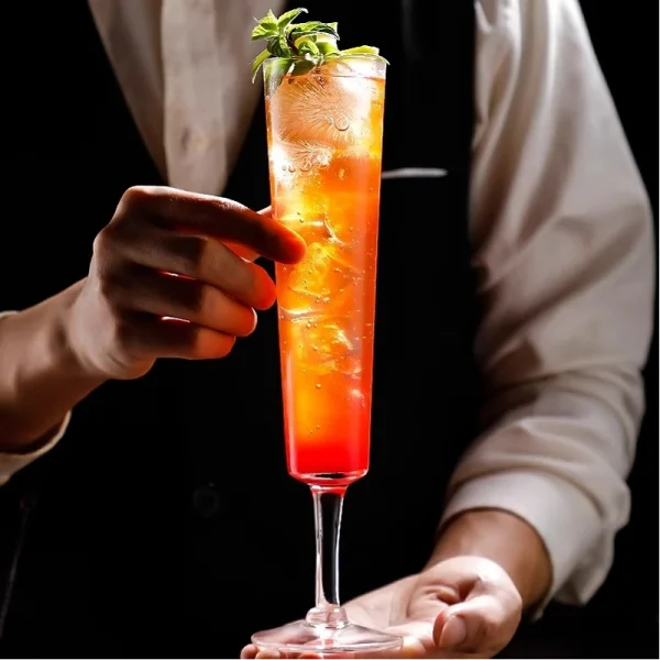 Creative Cocktail Glasses Cup Small Capacity Cold Drink Cups Milkshake Juice Long Drink Cup Champagne Glass Cups Drinkware Tools 3