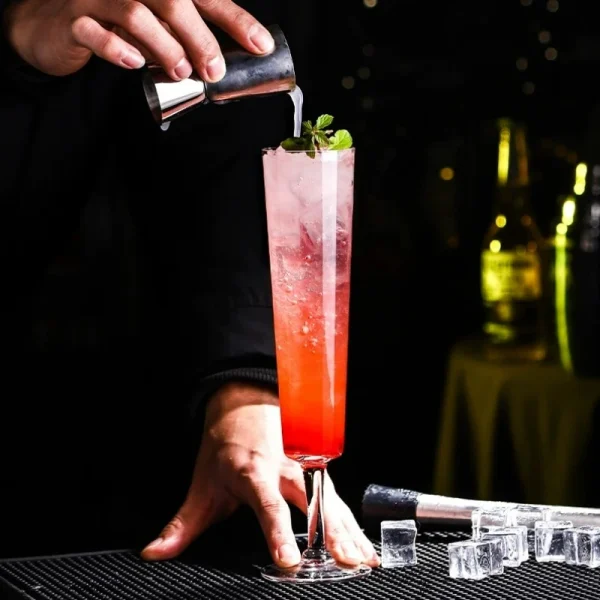 Creative Cocktail Glasses Cup Small Capacity Cold Drink Cups Milkshake Juice Long Drink Cup Champagne Glass Cups Drinkware Tools 5