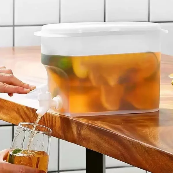 3.5L Refrigerator Cold Kettle with Faucet Drinkware Kettle Pot Beverage Dispenser Cool Water Bucket Fruit Jugs Kitchen Tool 2